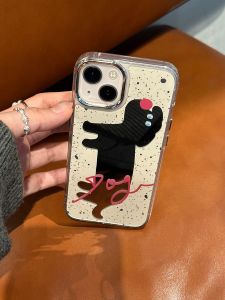 Cute Mirror Sausage Dog Full Cover Protective Case for Apple 15 14 13 pro Max 12 11 pro XS Max 14 plus 7 8 XR Phone Covers