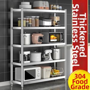 Floor-standing Multi-functional Kitchen Storage Rack