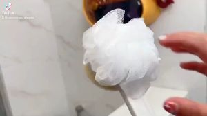 Soft Mesh Sponge Long Handle Back Brush Scrubber: ASIANMART's Ultimate Body Bath Shower Tool