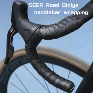 SEER Anti-Slip Road Bike Handlebar Tape PU+EVA Silicone Shockproof Handle Bar Tape With Bar End Plugs Bicycle Accessories