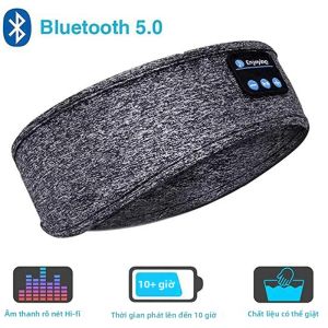 Tai Nghe Không Dây Bluetooth 5.0 Tai Nghe Thể Thao Đàn Hồi Có Dây Đeo Đầu Mặt Nạ Mắt Nghe Nhạc - Điều Khiển Âm Lượng Thân Thiện Với Giấc Ngủ