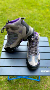 Sepatu Gunung Hiking Boot Wanita Snta 613 Grey Purple Trekking/Hiking/Outdoor