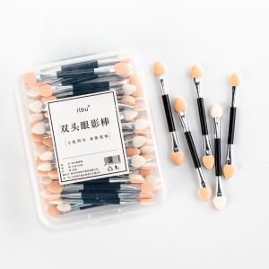 Bộ 20/50 Cây Chải Son Lì Hai Đầu Bông Hộp Đựng Tiện Dụng Đồ Trang Điểm Cho Người Mới Bắt Đầu Dụng Cụ Vệ Sinh Cá Nhân