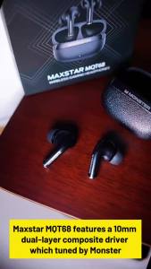 Monster | Monster MQT68 Bluetooth 6.0 Sport Earbuds Hifi Stereo Sound TWS Wireless Earphone IPX4 Waterproof Bluetooth Headphone with Mic