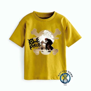 BUTTON DOWN / VIRAL Kaos anak distro kombinasi motif ONE PIECE/ pendek LAKI" dan PEREMPUAN/COTTON COMBED PREMIUM