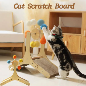 Cat Scratching Ball Cat Scratcher Toy with Nature Sisal Wood Cat Stuff with Ball Wear-Resistant Pet Furniture Supplies