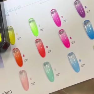 1pc 9-Color Solid Nail Polish Pat Gel Painting Gradient Bright Gel Nail Art creation Decoration Salon DIY Summer Winter Popular