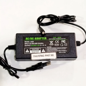 Adapter DC 24V - 2A / Đầu cắm 5.5mm x 2.1mm (Adapter loại dây liền)