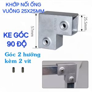 Khớp Kim Loại Nối Nhanh Sắt Hộp Vuông Dùng Kết Nối Ống Thép Inox Vuông 25x25mm Không Cần Hàn Phục Vụ Cho Sở Thích Decor Nội Thất