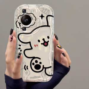 Huawei Mate60 Phone Case Soft Silicone New Womens Style Dog Cartoon Line Design Anti-Fall Protection Shell for Nova 11 12