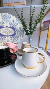 Cup Set Cangkir Keramik Premium Kombinasi 6 Warna Free Box