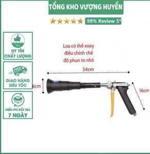 Súng Xịt Loa Đen Mặt Sứ dùng tưới cây phun thuốc sâu rửa xe khử trùng Hiệu TAIWAN Hàng Loại 1 Siêu Bền