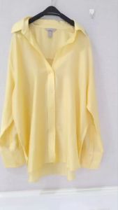 Blouse Wanita Murah HMB286 Relaxed Fit Shirt Yellow