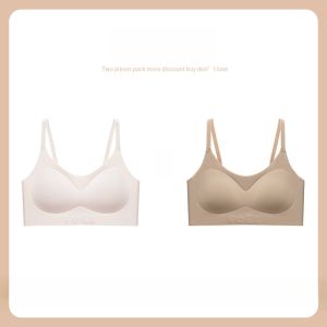 Miiow | Cat Person Seamless Sports Bra For Teenage Girls Shockproof Vest Style Underwear Nylon Fabric Full Cup No Steel Ring Fixed Straps