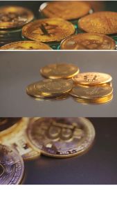 Đồng xu Bitcoin mạ vàng bạc 24k làm đồ lưu niệm sưu tầm trang trí trưng bày quà tặng khách hàng sự kiện phong thủy may mắn+Hộp nhựa bảo vệ