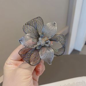 Youjia Fancy Gradient Two-Color Stereo Flower Corsage French Elegance Decorative Pin Brooch Accessories