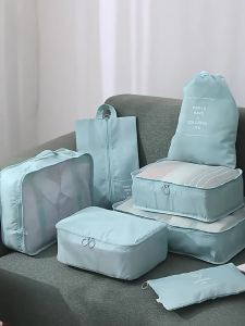 7 In 1 Set Travel Organizer Bag Multi Size Clothes Storage Pouch Easy Packing Cubes 旅行收纳袋
