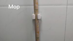 4Pc Mop Broom Holder Wall Mounted Mop Holder Hanger Mop Hook Racks