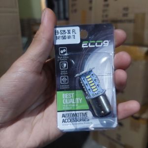ECCO9 LAMPU STOP REM LED S25 2 KAKI BAYONET  RUNNING + KEDIP BERJALAN MOTOR DAN MOBIL SUPER TERANG