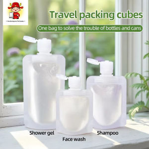 5PCS Disposable Portable Travel Refill Bottles Leak Proof Containers for Shampoo Lotion Cosmetics Body Wash Toiletries
