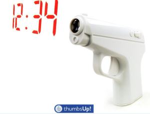 นาฬิกาปลุกฉายภาพสำหรับคนขี้เกียจแบบสร้างสรรค์ thumsup ประเทศอังกฤษ | ของขวัญมีสไตล์สำหรับผู้ชายสิ่งประดิษฐ์สำหรับหอพัก |