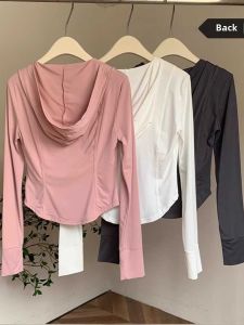 Ice Silk Ultrathin Long Sleeve Womens Summer UV Protection Clothing Bike Riding Sunscreen Coat Sweet Style V-neck Zipper Pure Color