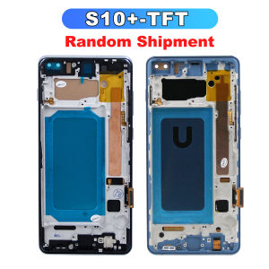 6.4" For Samsung S10 Plus LCD Display Touch Screen Digitizer Assembly S10+ S10 Plus Display with Frame