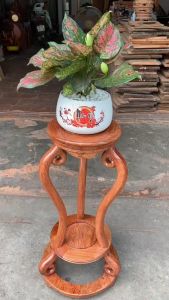 Đôn quỳnh tròn trơn bày đồ gỗ hương mặt 30 cao 50607080cm