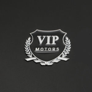 ป้ายรถติดด้านข้าง VIP โลหะแบบปรับแต่งได้ ป้ายติดรถยนต์แบบติดภายนอกสำหรับตกแต่งรถยนต์แบบอินเทอร์เฟซที่เป็นเอกลักษณ์