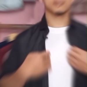 Hurufu - Kemeja Pendek Hitam Polos Atasan pria Kasual