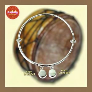 🌈AAbaby Galleries AAB201a Original Baby Silver Bangle Anklet Drum Bells Baby Bangle Kids Gift Gelang Tangan Kaki Kanak