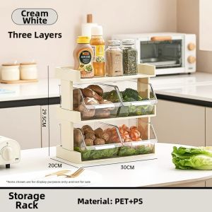 AMU·PIGGY | Multi-layer Plastic Organizer For Kitchen