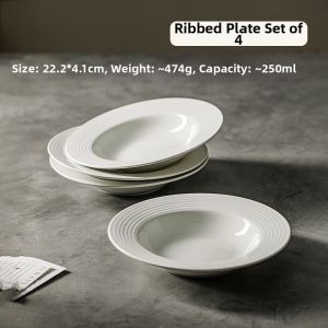 Western Dining Pasta Plate Ceramic