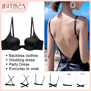 INTIMA Seamless Hidden Low-Cut U-Shaped Backless Push Up Bra for Women Holiday Party Wedding Dress Underwear A Variety of Ways To Wear Lingerie on Sale
