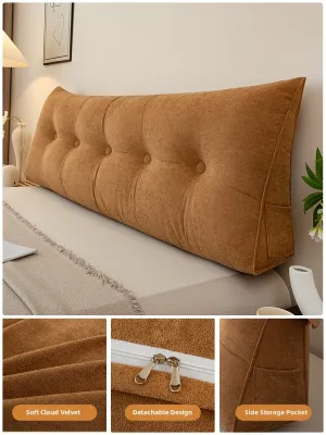 KANGJU | Removable and Washable Cloud Velvet Anti-collision Headboard Cushion Double