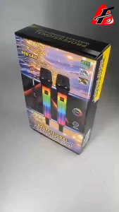 【TSSH】FT-80S LED Professional Handheld Wireless Unidirectional Dynamic Microphone with RGB Light and Built in Rechargeable Batter
