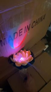 แพ็ก 2 ชิ้น ไฟปักสนามโซล่าเซลล์ ไฟดอกบัว สีRGB พลังงานแสงอาทิตย์ สําหรับตกแต่งสวน ไฟแต่งสวนหย่อม กลางแจ้ง