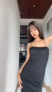 BAZAAR PLAZA STRAPPY MAXI DRESS SMALL TO LARGE FIT KNITTED NYLON FABRIC WITH SLIT AND 6 COLORS WOMEN SALE