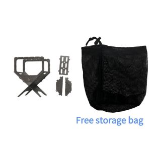 Titanium Alloy Folding Portable Mini Alcohol Furnace Camping Incense Burner Wood Stove Multifunctional Aromatherapy Holder