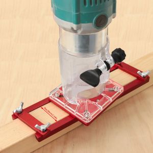2 in 1 Invisible Fastener Slotting Bracket Self-centerIng Slotting Guide - Woodworking Grooving for Cabinet Furniture Install