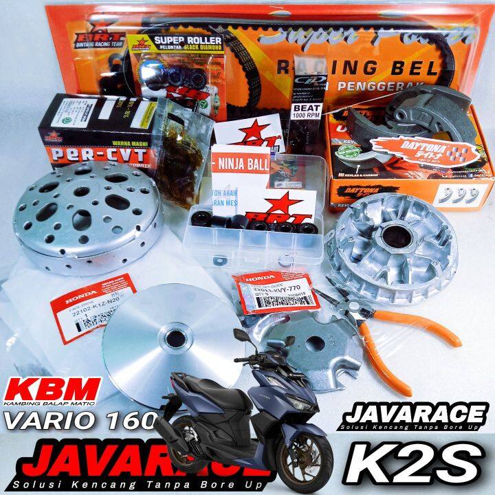 Paket Full Upgrade Cvt Vario 160 K2s Adv Pulley Custom 138° Pcx 160 K1z Custom Mangkok Bolong 5212