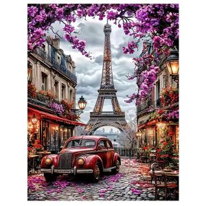 Kayou | 500/1000/1200/2000 PCS Jigsaw Puzzles Paris Eiffel Tower Street View Games for Gameroom Bedroom Home Decor