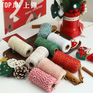 ริบบิ้น DIY สำหรับตกแต่งดอกไม้ ริบบิ้นทองสองสี วัสดุเชือกผ้าฝ้าย กล่องของขวัญ วัสดุผูกมัด DIY งานฝีมือ งานประดิษฐ์ดอกไม้