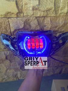 REFLEKTOR LAMPU DEPAN VEGA R NEW BILED PROJIE LED 4 LENSA