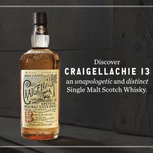 CRAIGELLACHIE 13 Year Old Single Malt Scotch Whisky (No box) - 700ml / 70cl 46% ABV - Premium Aged Scotch Whisky