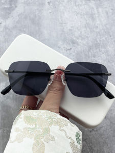 Mens Prescription Sunglasses Ultra-light UV Protection Fashionable Frameless Sunglasses round Face Suitable Square Shape