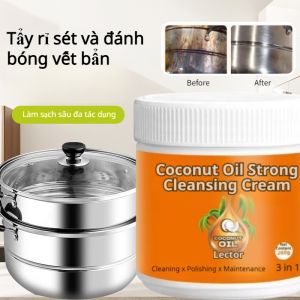 0 CặN 【DầU Dừa TẩY VếT BẩN MạNh】Kem TẩY VếT BẩN 3 Trong 1 LàM SạCh/đáNh BóNg/BảO DưỡNg Có MùI ThơM/ChấT TẩY Rửa TẩY VếT BẩN TrêN SàN GạCh HiệU Quả Cho PhòNg TắM Và TẩY VếT BẩN BằNg DầU