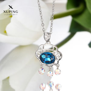 Dây Chuyền Cài an Toàn Pha Lê Xuping Thời Trang Thanh Lịch Trang Sức Hợp Kim Cho Phụ Nữ Dây Chuyền Xương Đòn Hình Khóa Trang Trí Nhiều Màu