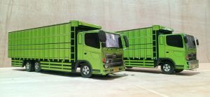 MAINAN ANAK REMOT CONTROL MINIATUR TRONTON HINO 500 WARNA HIJAU