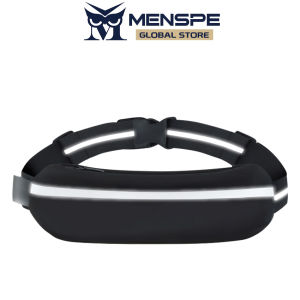 MENSPE Men’s Waist Bag Fashion Fitness Bag Ultra Light Crossbody Bag Sports Bag Waterproof Large Capacity Street Bag 360° Reflective Strip Design Casual Bag Travel Bag Phone Pouch For Men Women